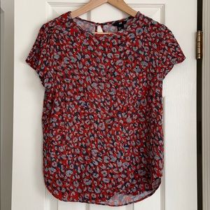 H&M Red Cheetah print top